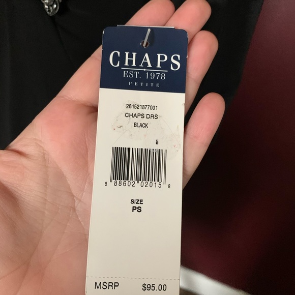 NWT Chaps Black Dress - Picture 4 of 7